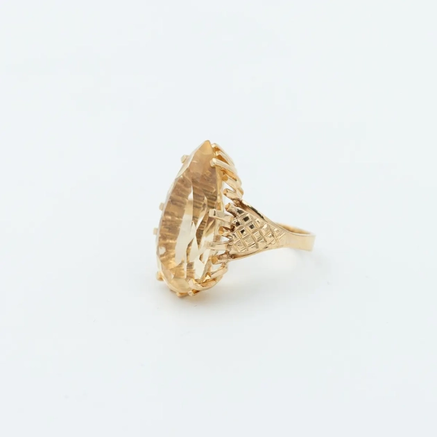 Inel vintage aur 18k si citrin