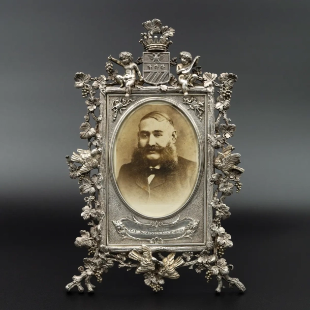 Rama foto din argint masiv, 1880-1900