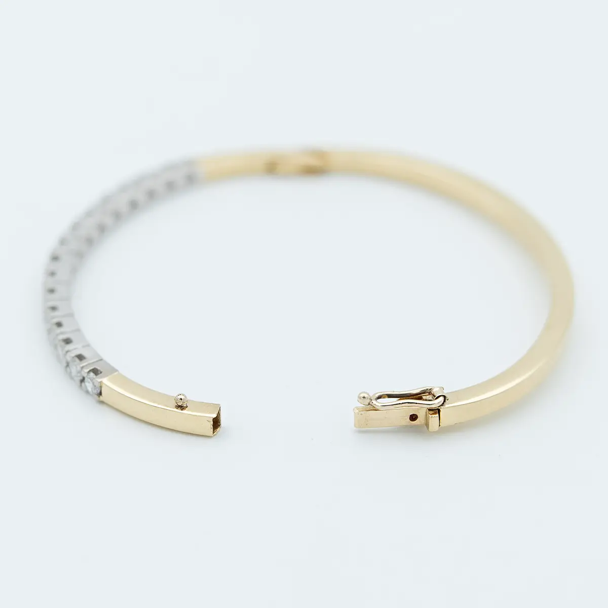 Bratara vintage aur 18k cu diamante 2ct - imagine 2
