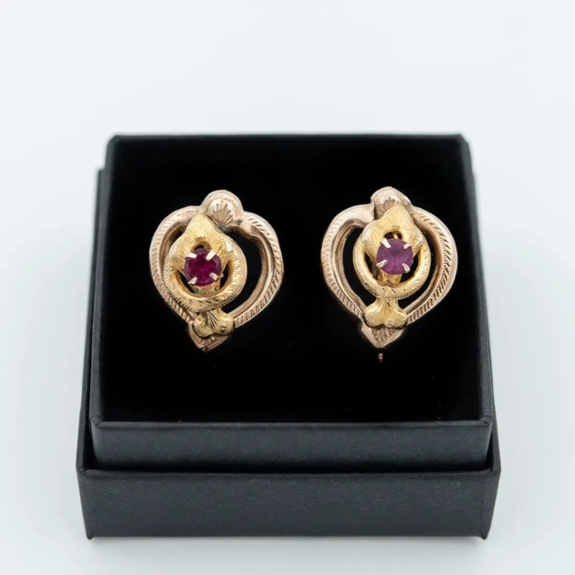 Cercei aur 14k, Franta sec. XIX