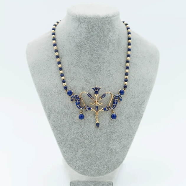Colier aur 18k, Lapis Lazuli, Egipt