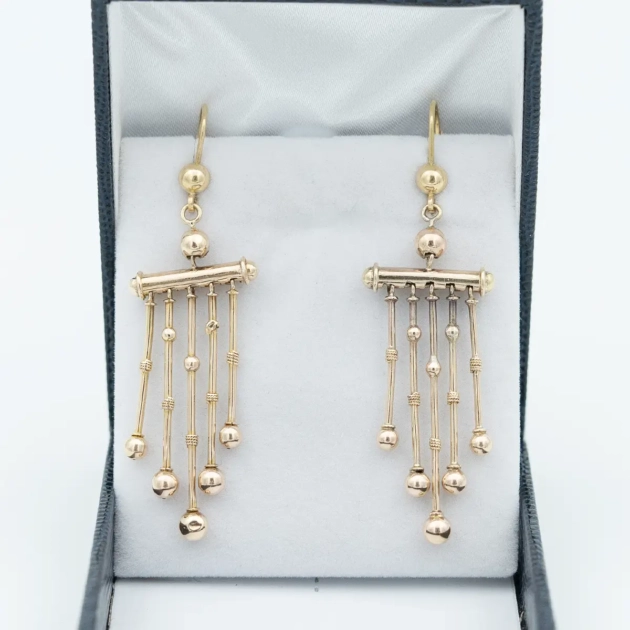 Cercei aur 18k model candelabru