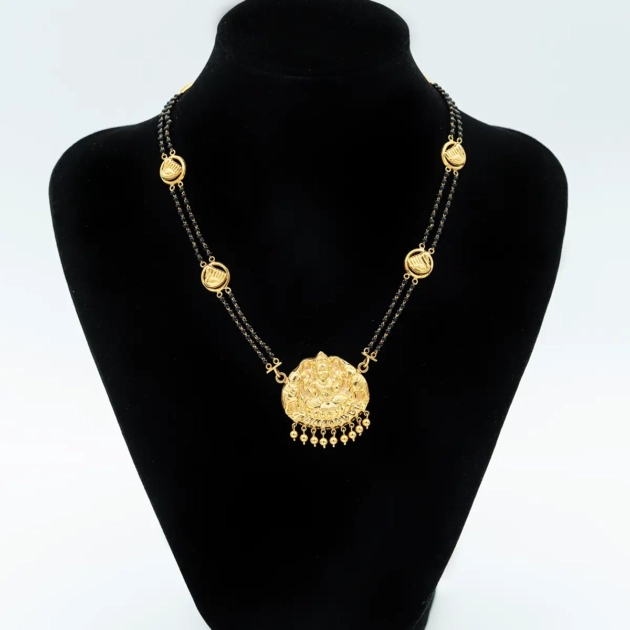 Colier aur 22 K, onix, autentic India, zeul hindus SHIVA