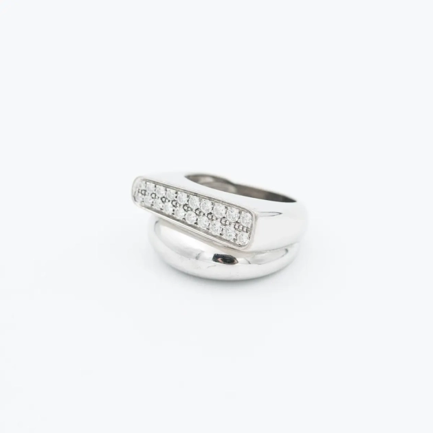 Inel modernist aur 18k, diamante 1ct, firma FRED
