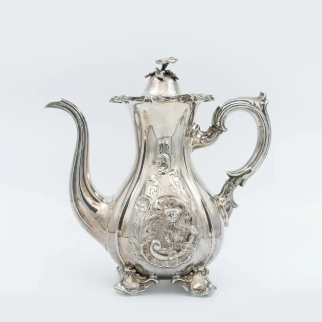 Ceainic din argint, stil NEO-ROCOCO Stockholm, 1863