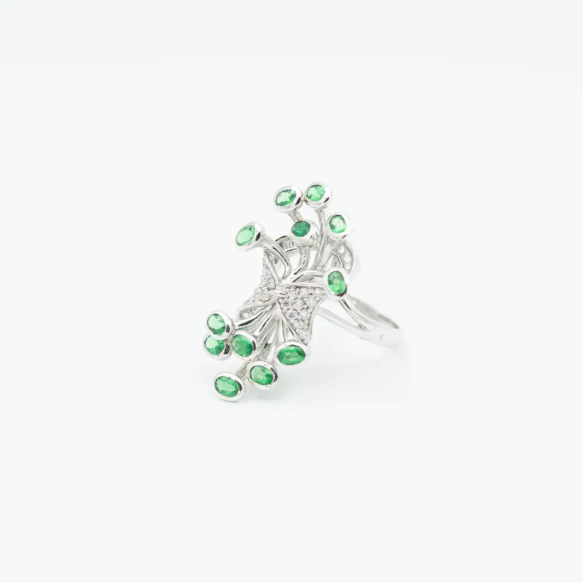 Inel argint cu peridot birmanez