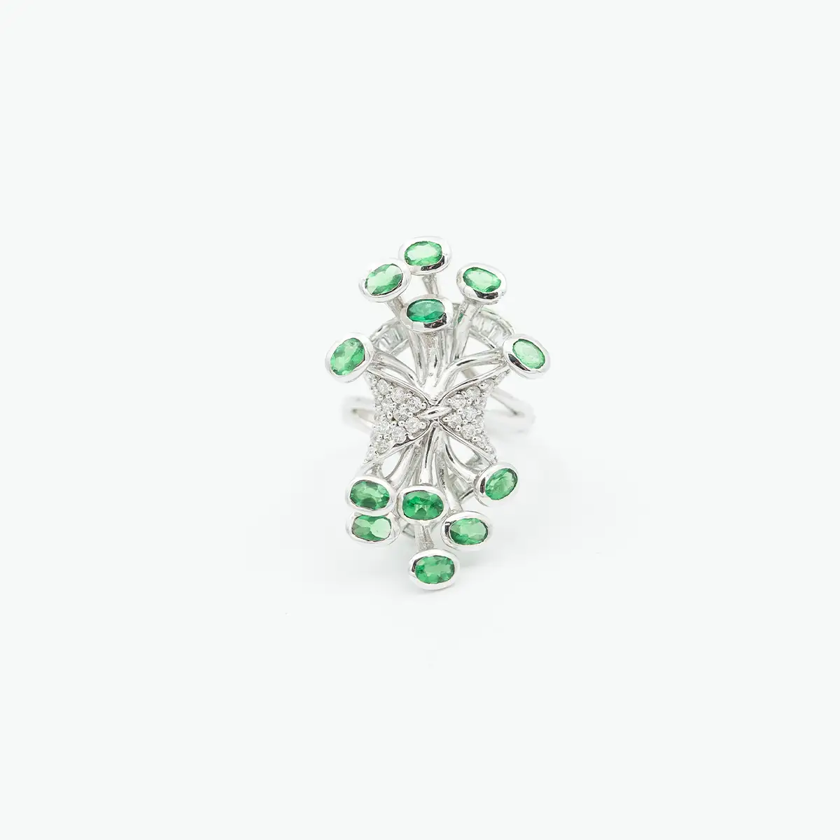 Inel argint cu peridot birmanez - imagine 2
