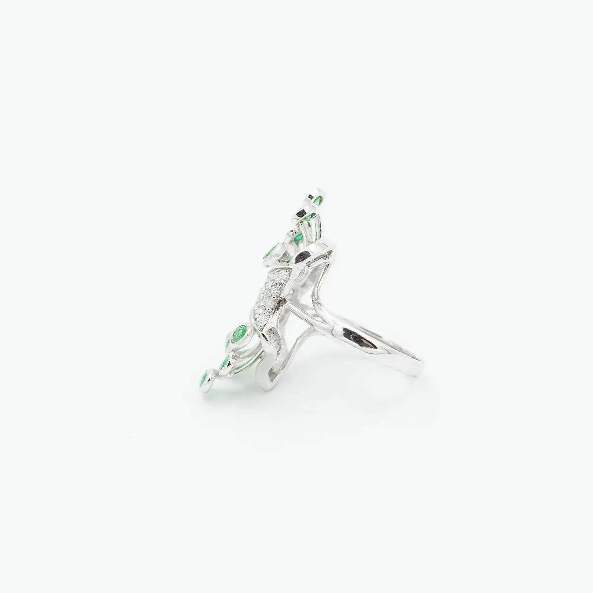 Inel argint cu peridot birmanez - imagine 3