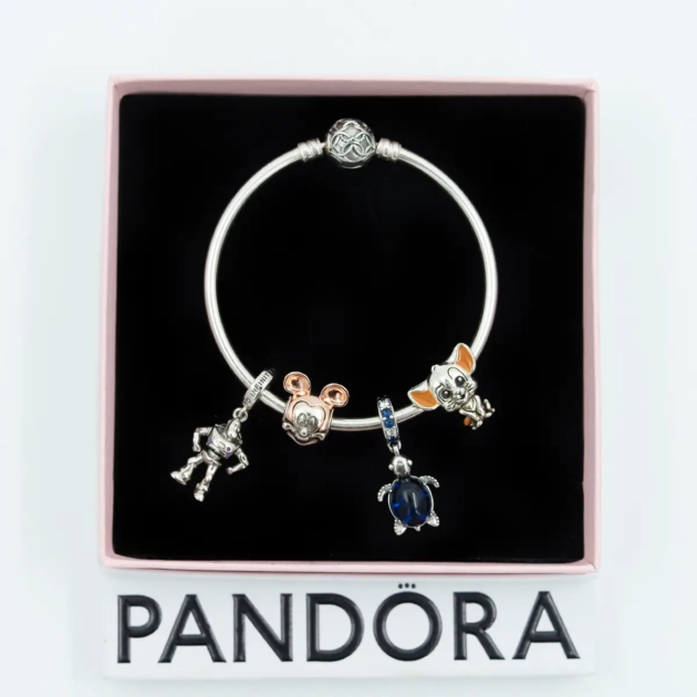 Bratara tip catusa, originala Pandora din argint masiv