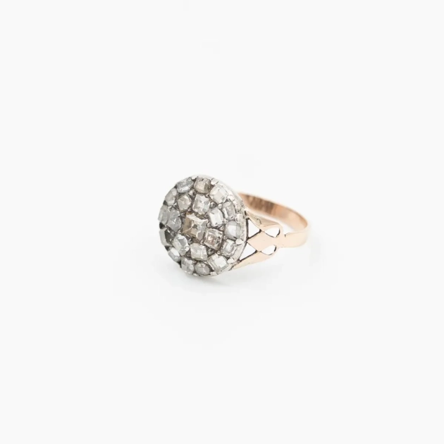 Inel vintage aur 14k si diamante 2ct