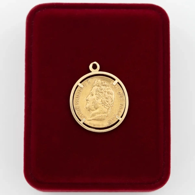 Pandant cu moneda Louis Philippe I, 1840