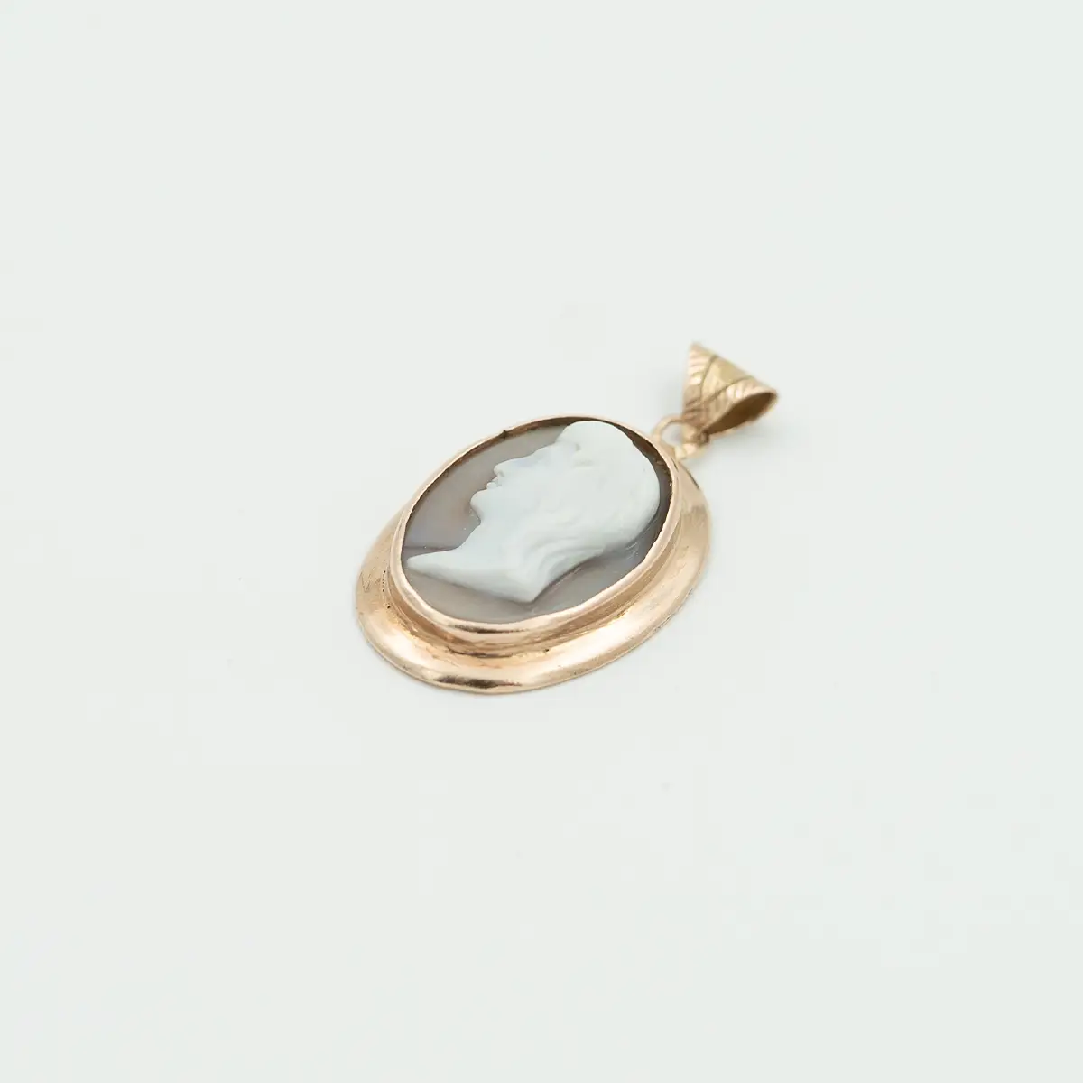 Pandant cu camee aur 14k - imagine 2