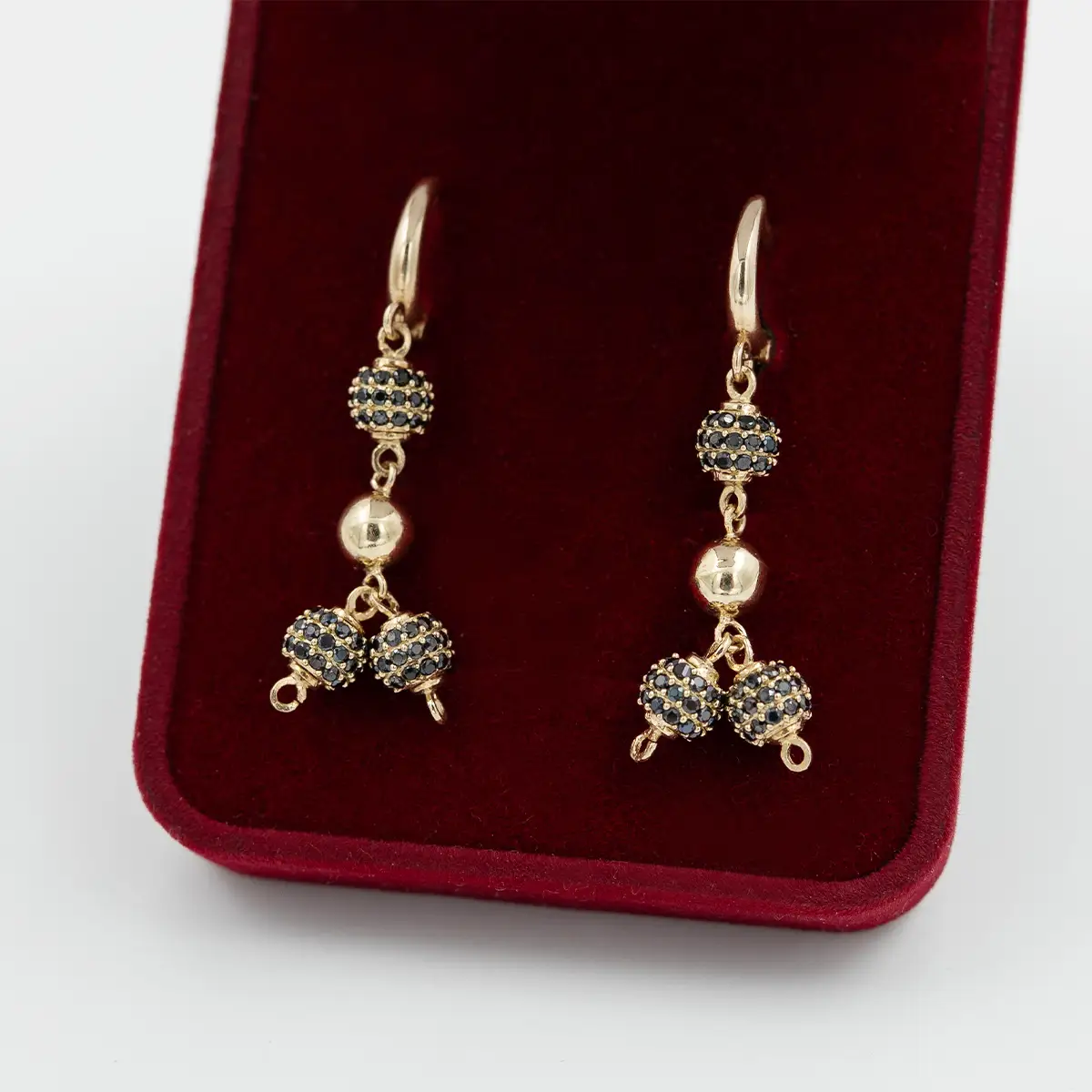 Set cercei si bratara, aur 14k si cubic zirconia - imagine 4