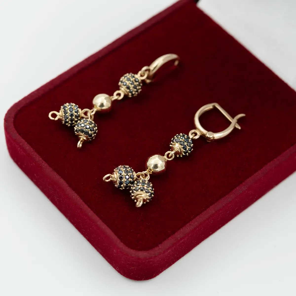 Set cercei si bratara, aur 14k si cubic zirconia - imagine 3