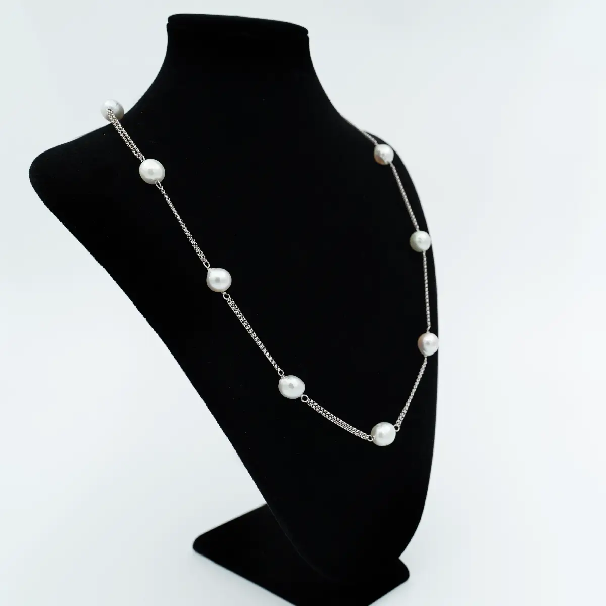 Colier aur 18k si perle salbatice - imagine 5