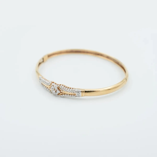 Bratara fixa aur 18k cu diamante 0.80ct
