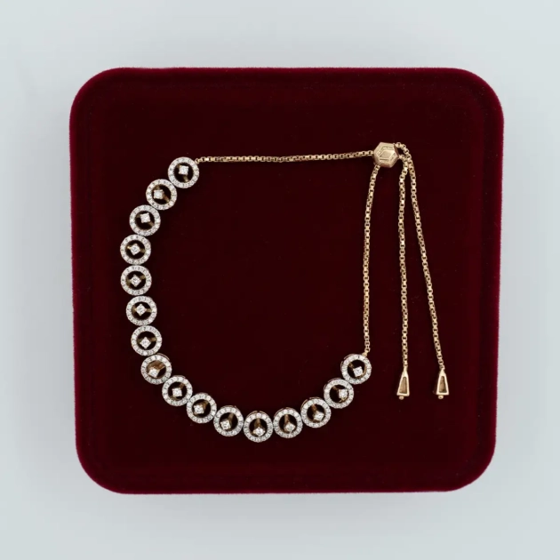 Bratara vintage aur 18k cu diamante 1.15ct