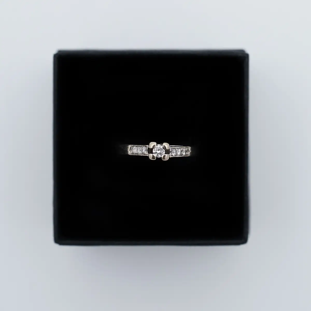 Inel vintage aur 18K, diamante 0.2 ct - imagine 2