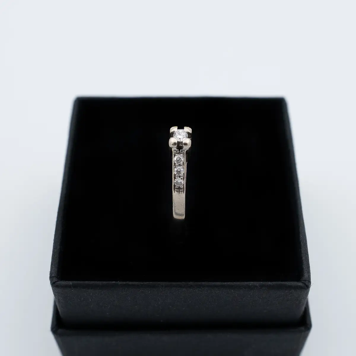 Inel vintage aur 18K, diamante 0.2 ct - imagine 4
