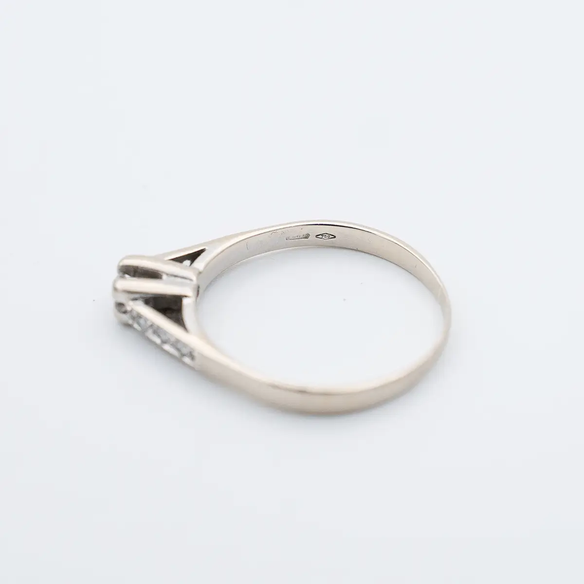 Inel vintage aur 18K, diamante 0.2 ct - imagine 3