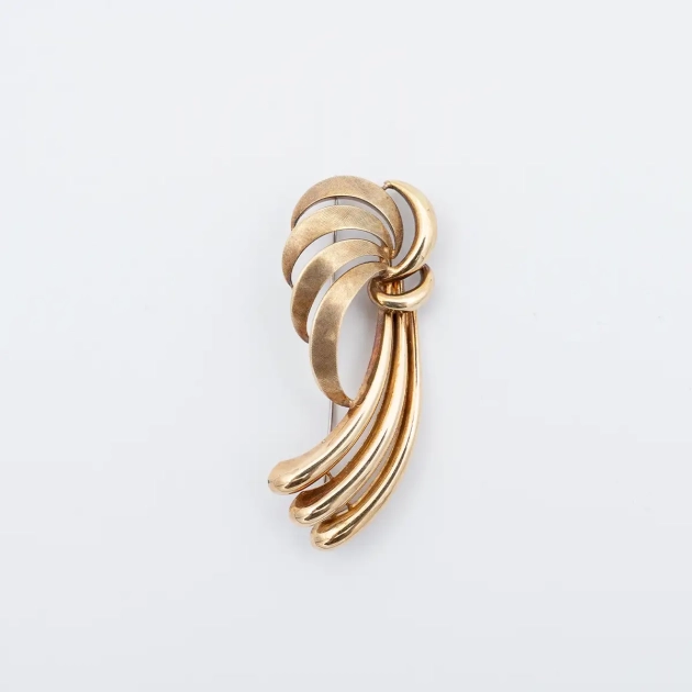 Brosa vintage aur 14K