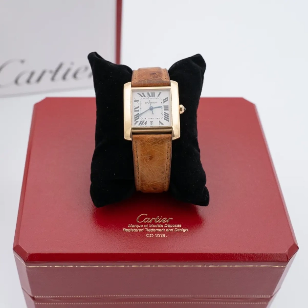 Ceas original Cartier Tank Francoise, aur galben W51007Q401