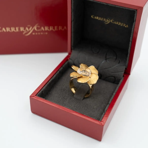 Inel autentic Carrera y Carrera, aur 18K, diamant 0.10 ct
