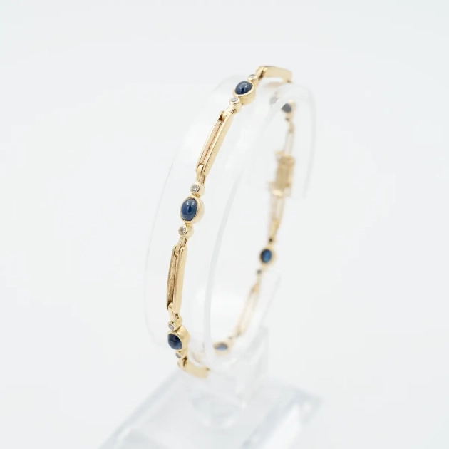 Bratara aur 18K, safire si diamante