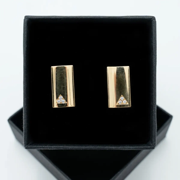 Cercei aur 18K si diamante
