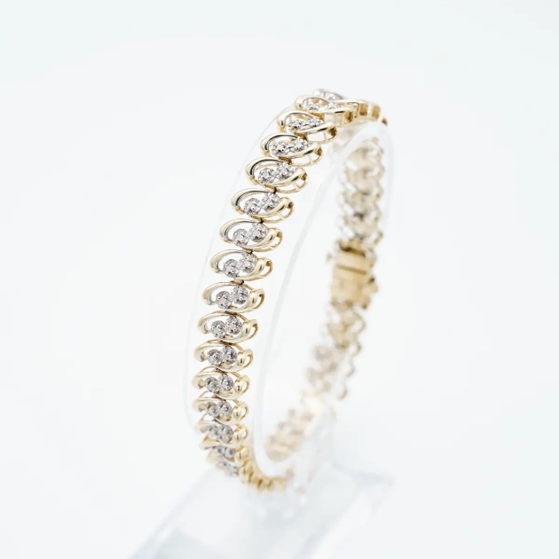 Bratara vintage aur si diamante