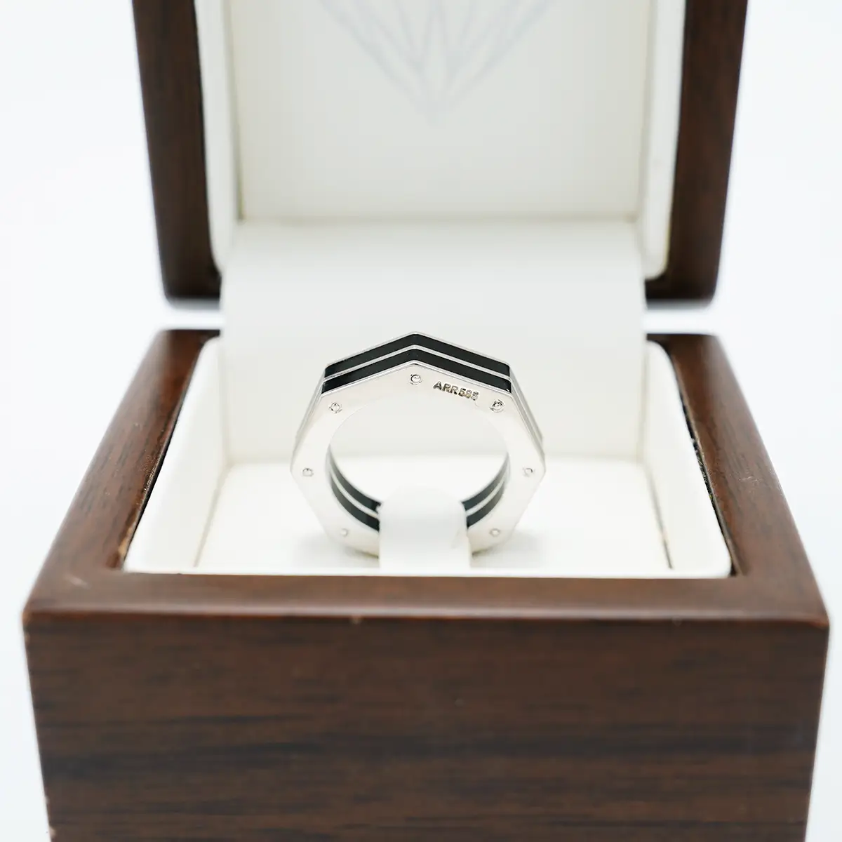 Inel aur 14K si rasina epoxidica neagra - imagine 2