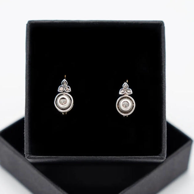 cercei vintage cu diamante