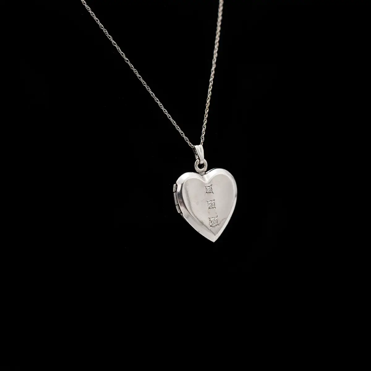 Colier aur 14K cu caseta si diamante - imagine 3