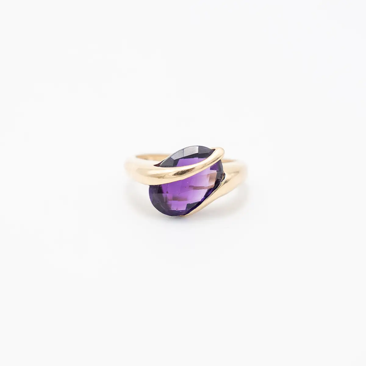 Inel aur 14K, ametist natural, firma KARAT - imagine 2