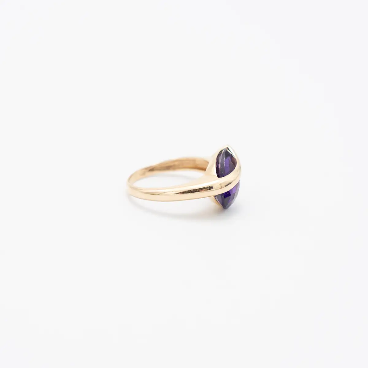 Inel aur 14K, ametist natural, firma KARAT - imagine 4
