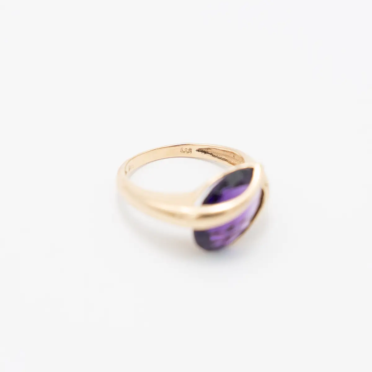 Inel aur 14K, ametist natural, firma KARAT - imagine 5