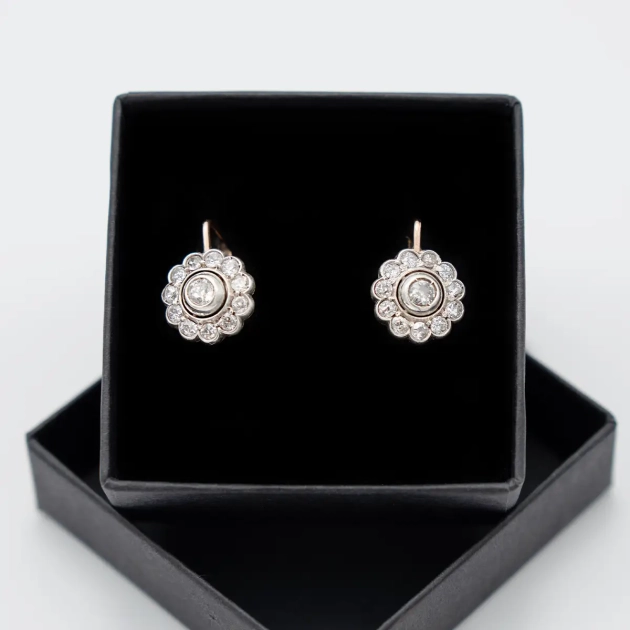 cercei aur si diamante