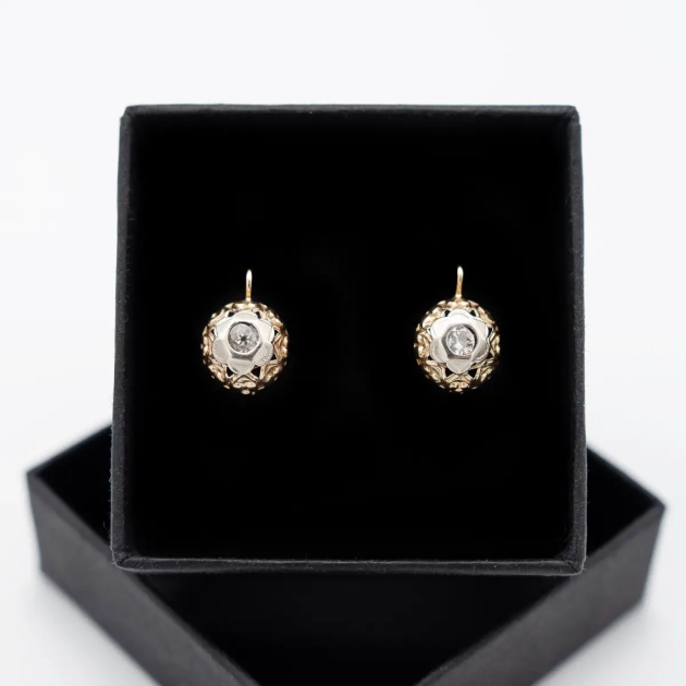 cercei platina cu diamante